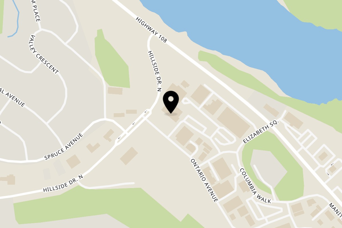 Map showing the location of Pizza Hut Elliot Lake on 220 Ontario Avenue in Elliot Lake